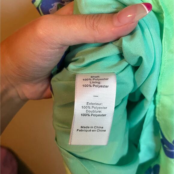 Likely Green & Blue Floral Ruffle Mini Dress - Size 00 - Picture 5 of 11